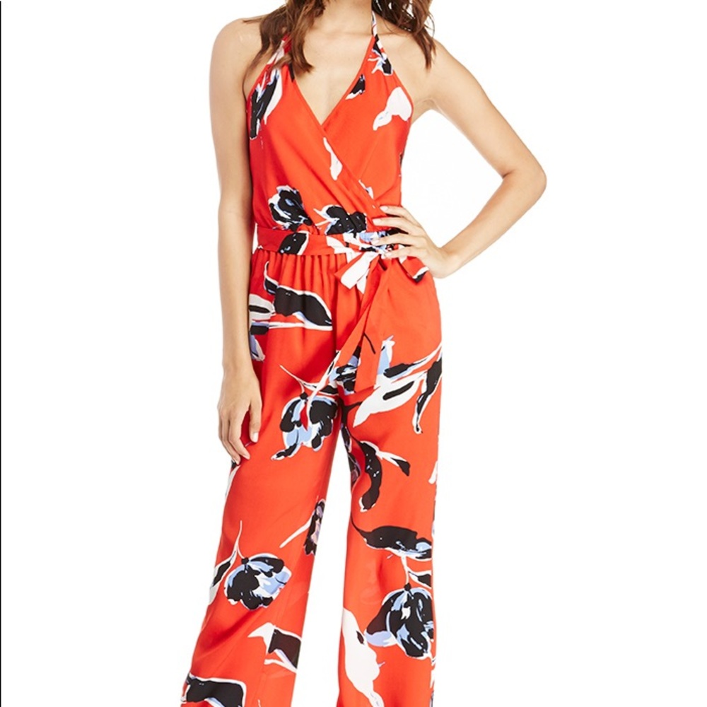 Yumi Kim Red Floral Jumpsuit